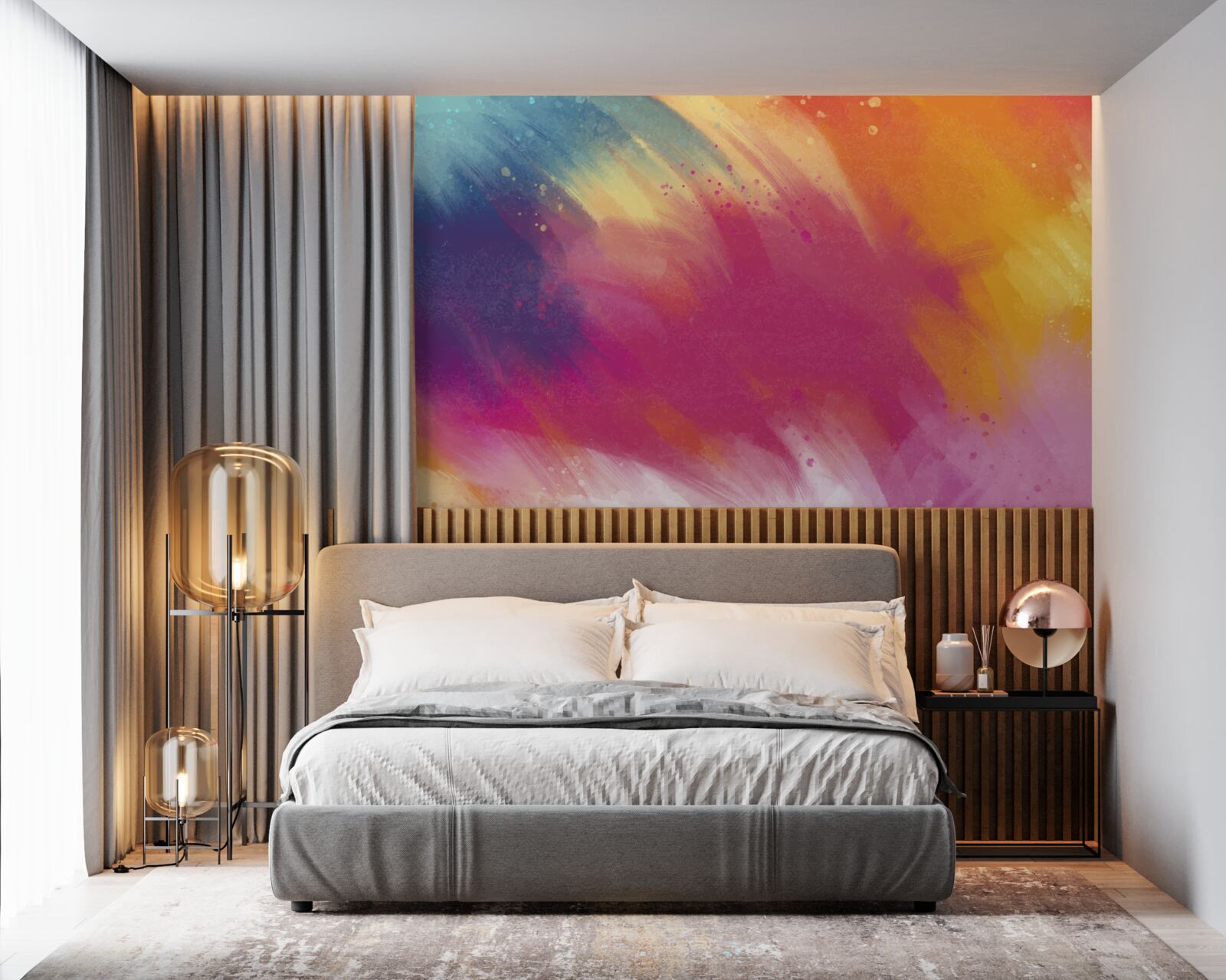 Fototapeta dúha vo vesmíre