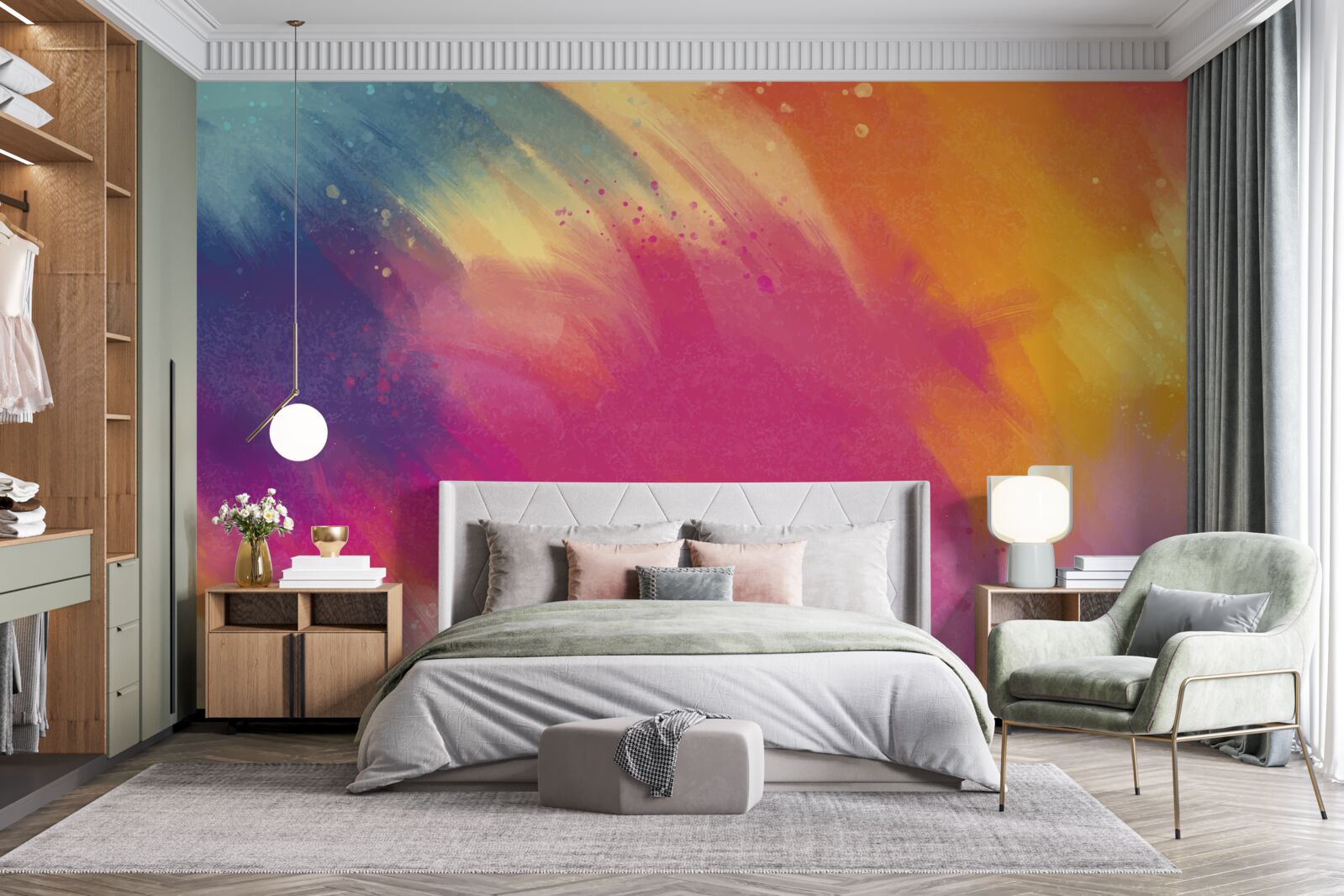 Fototapeta dúha vo vesmíre