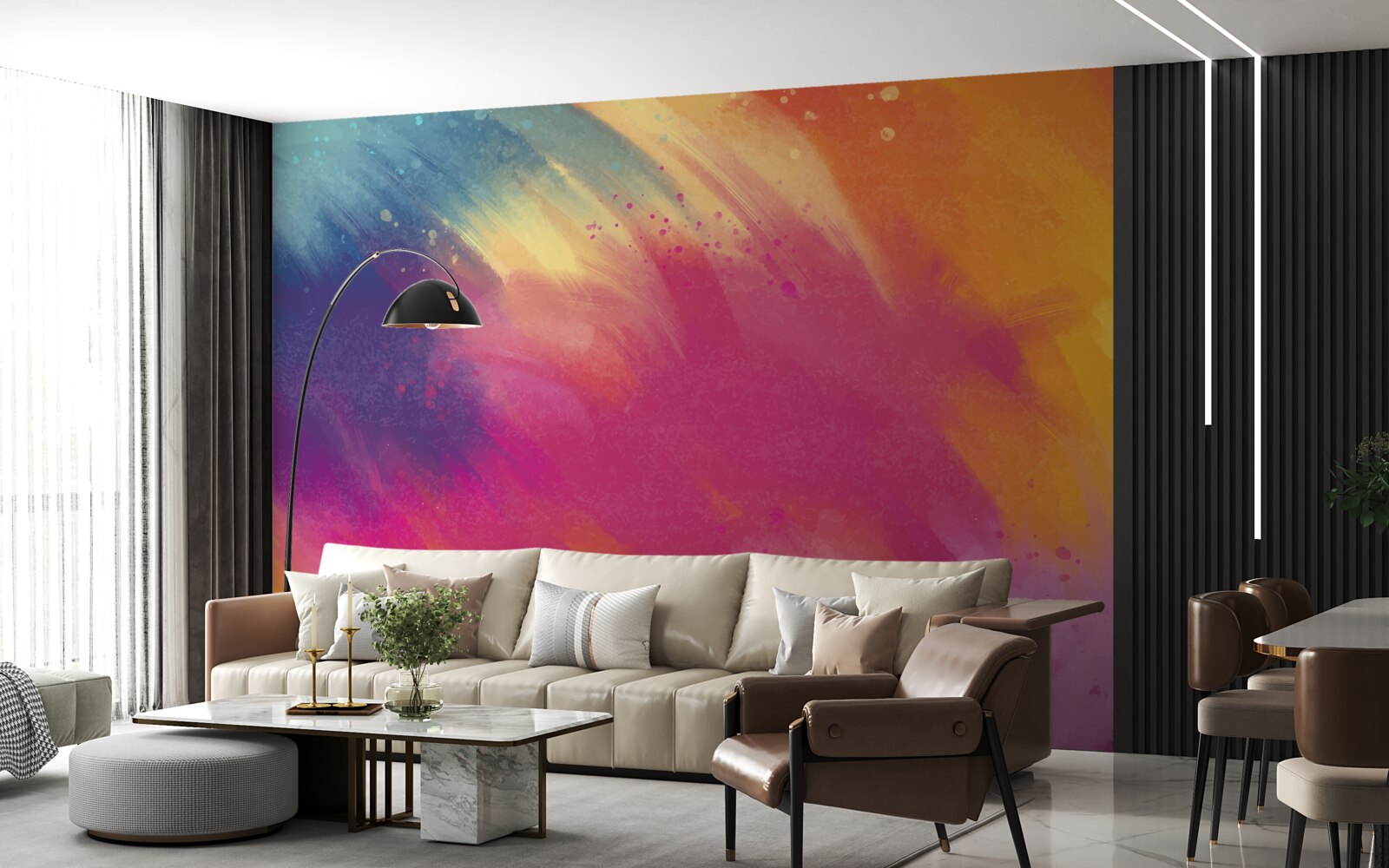 Fototapeta dúha vo vesmíre