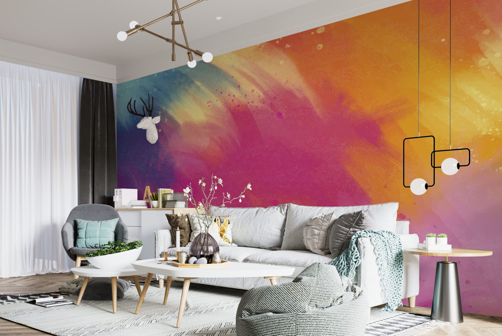 Fototapeta dúha vo vesmíre