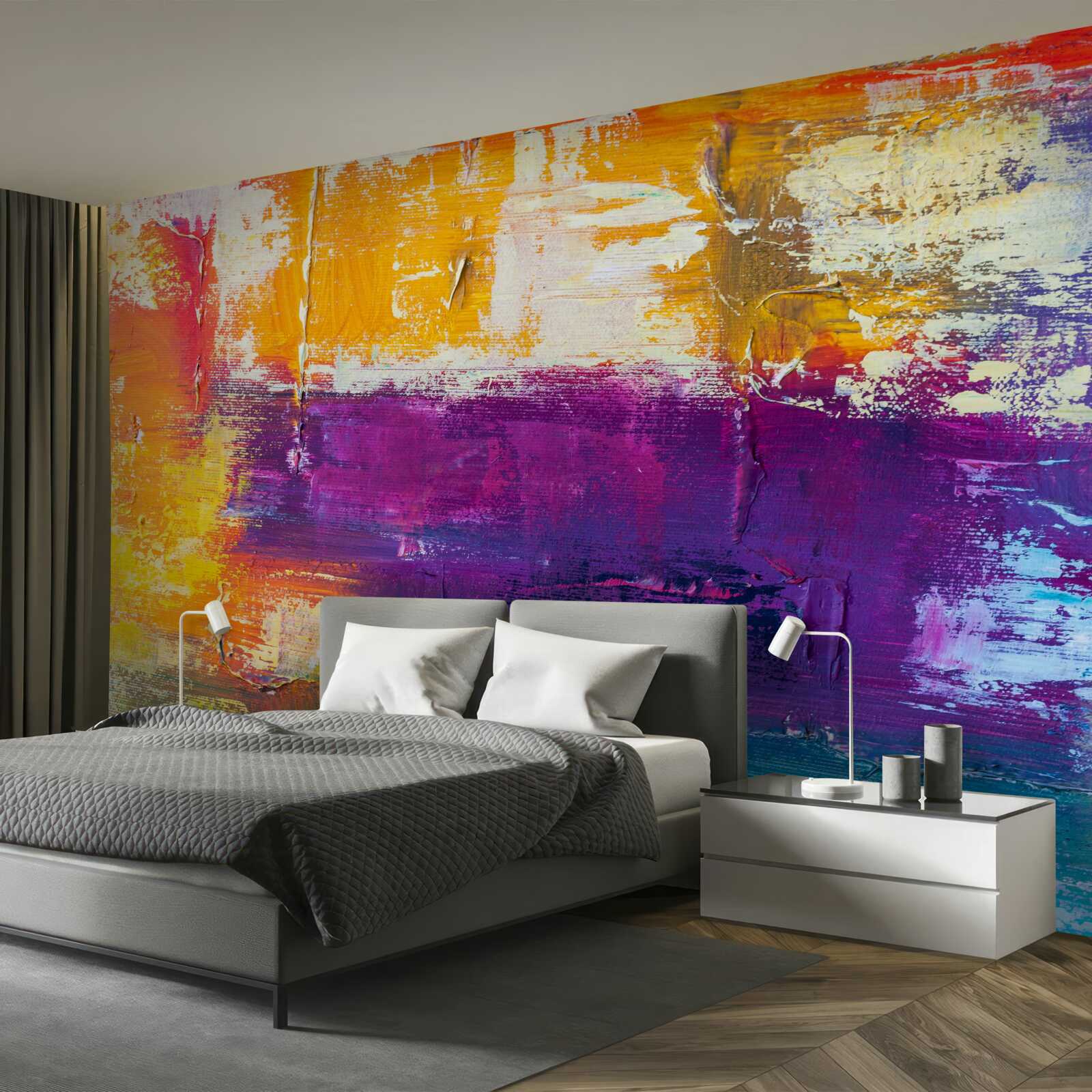 Fototapeta chata pri západe slnka pri ribníku