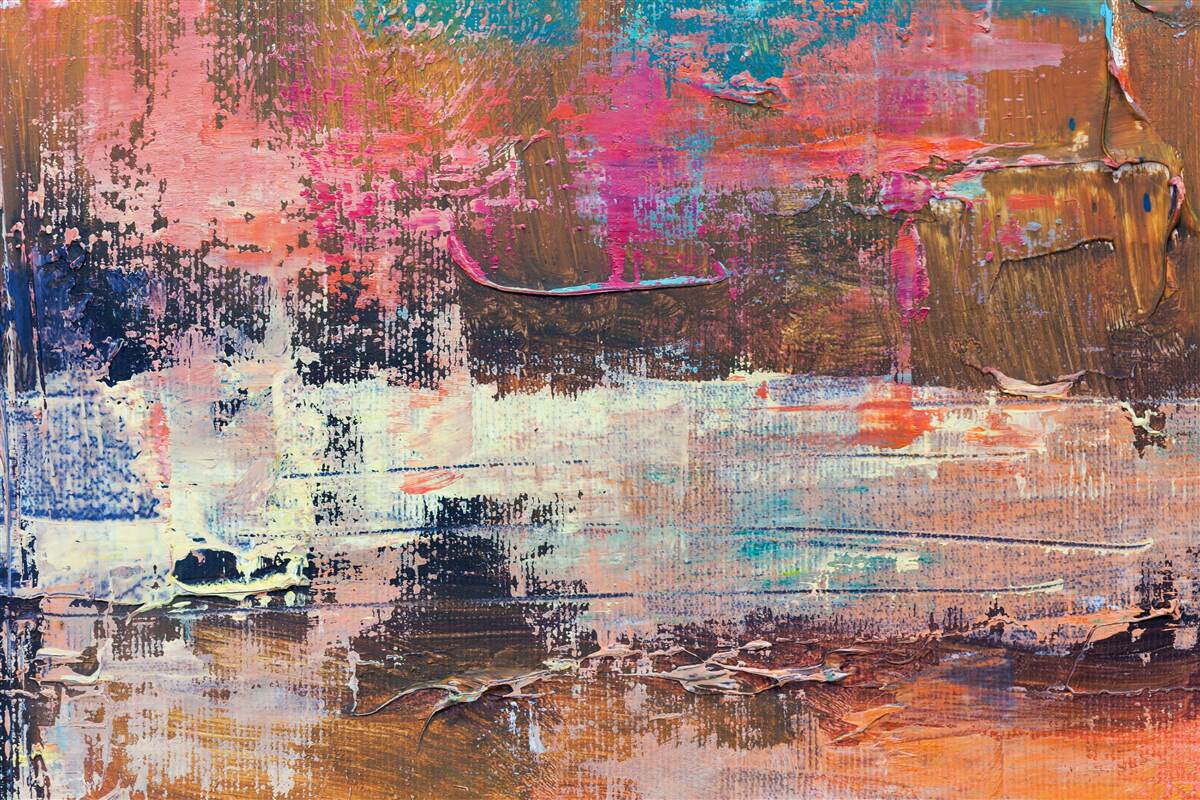 Fototapeta západ slnka v lese, maľovaný v ružových odtieňoch