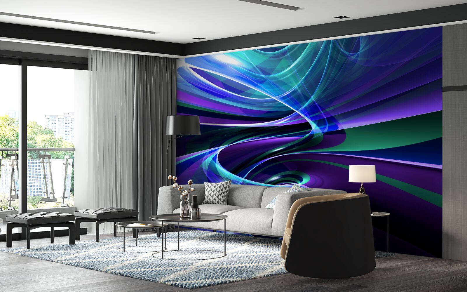 Fototapeta abstraktné akcenty polárnej žiary