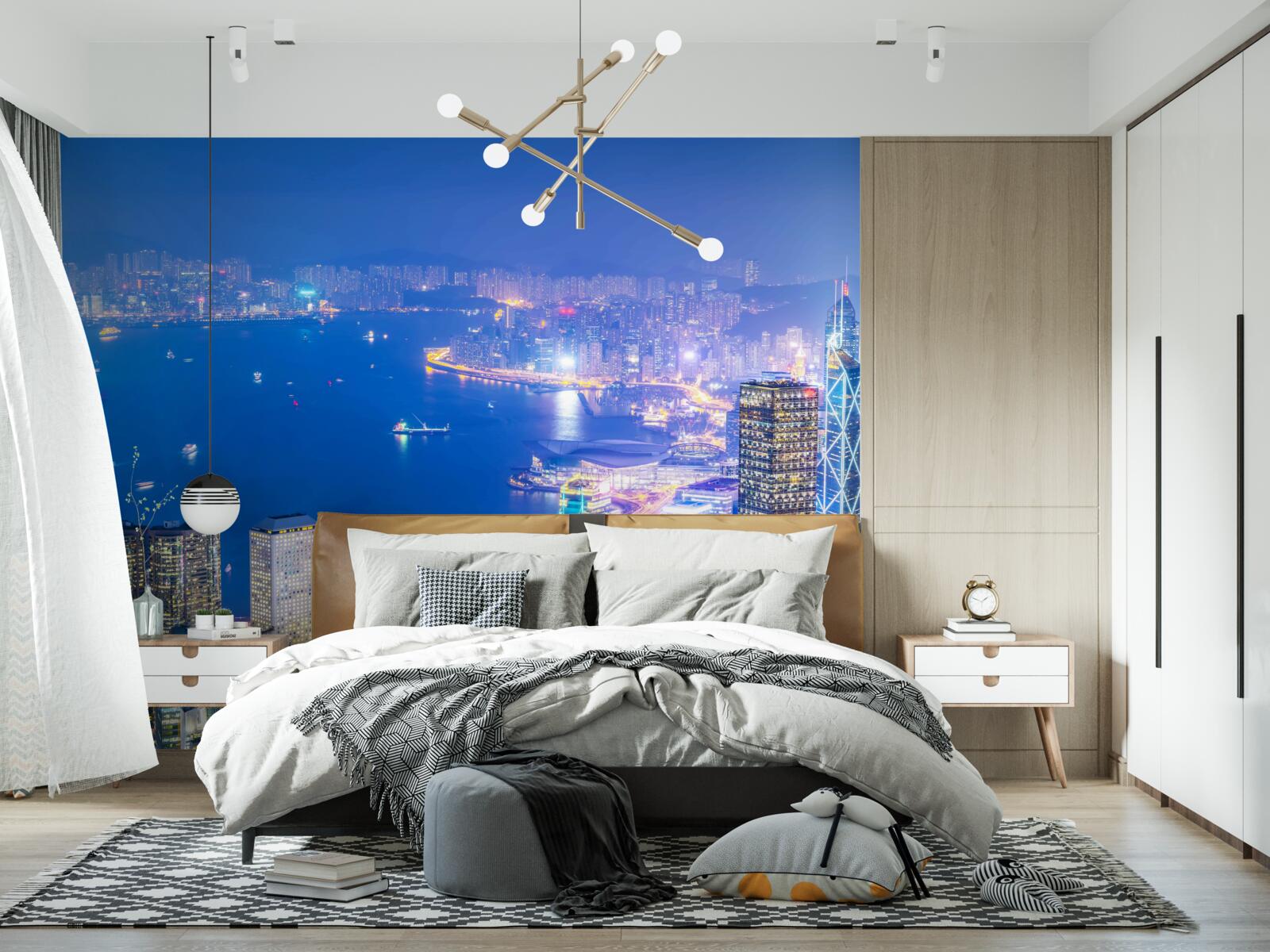 Fototapeta Očarujúca nočná krajina Hongkongu