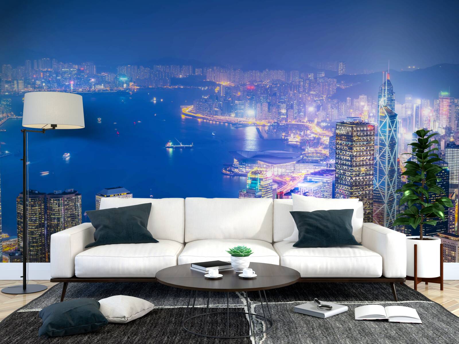 Fototapeta Očarujúca nočná krajina Hongkongu