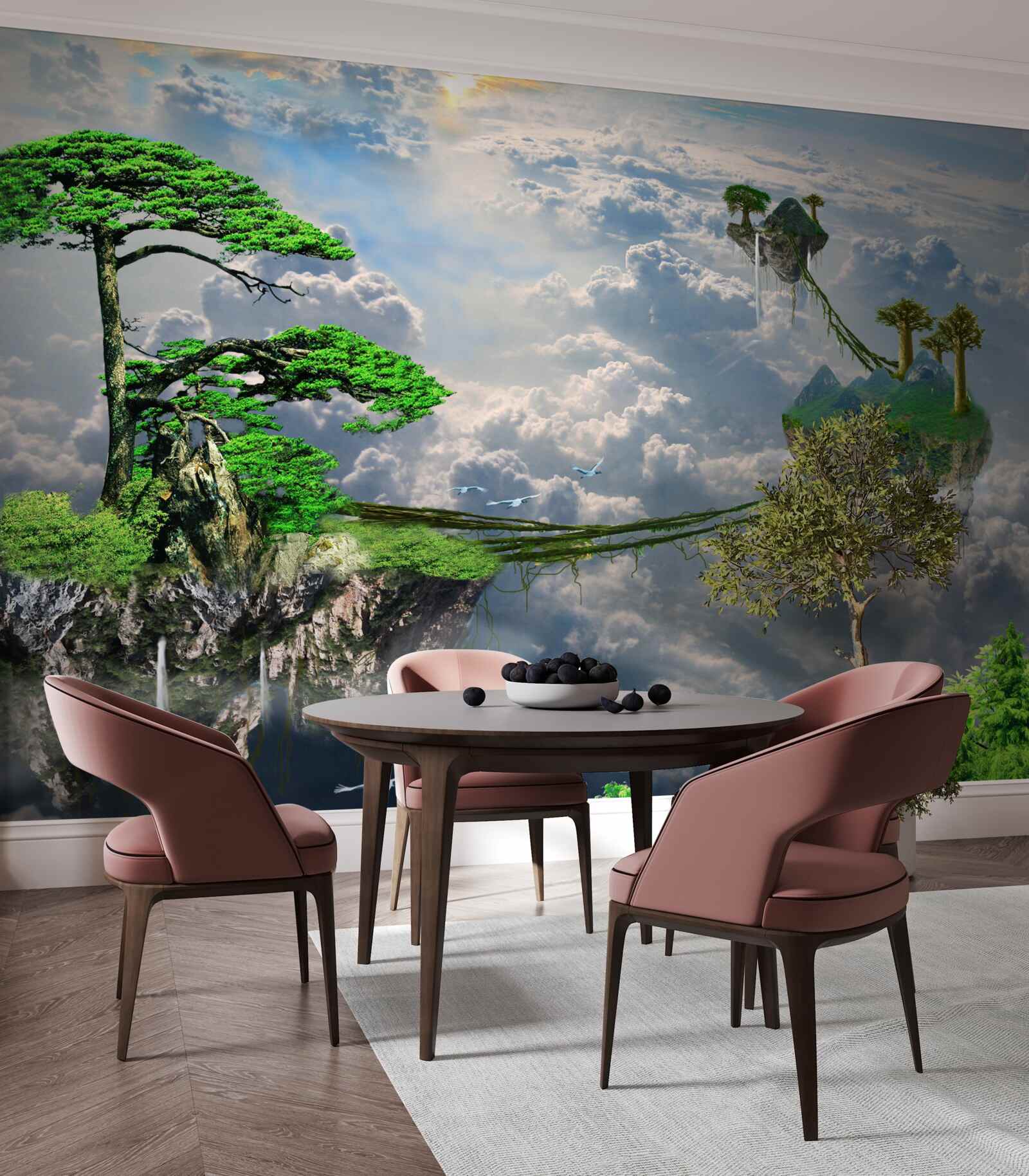 Fototapeta ostrovy plávajúce na oblohe