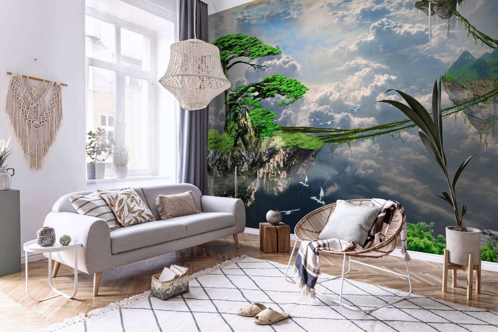 Fototapeta ostrovy plávajúce na oblohe