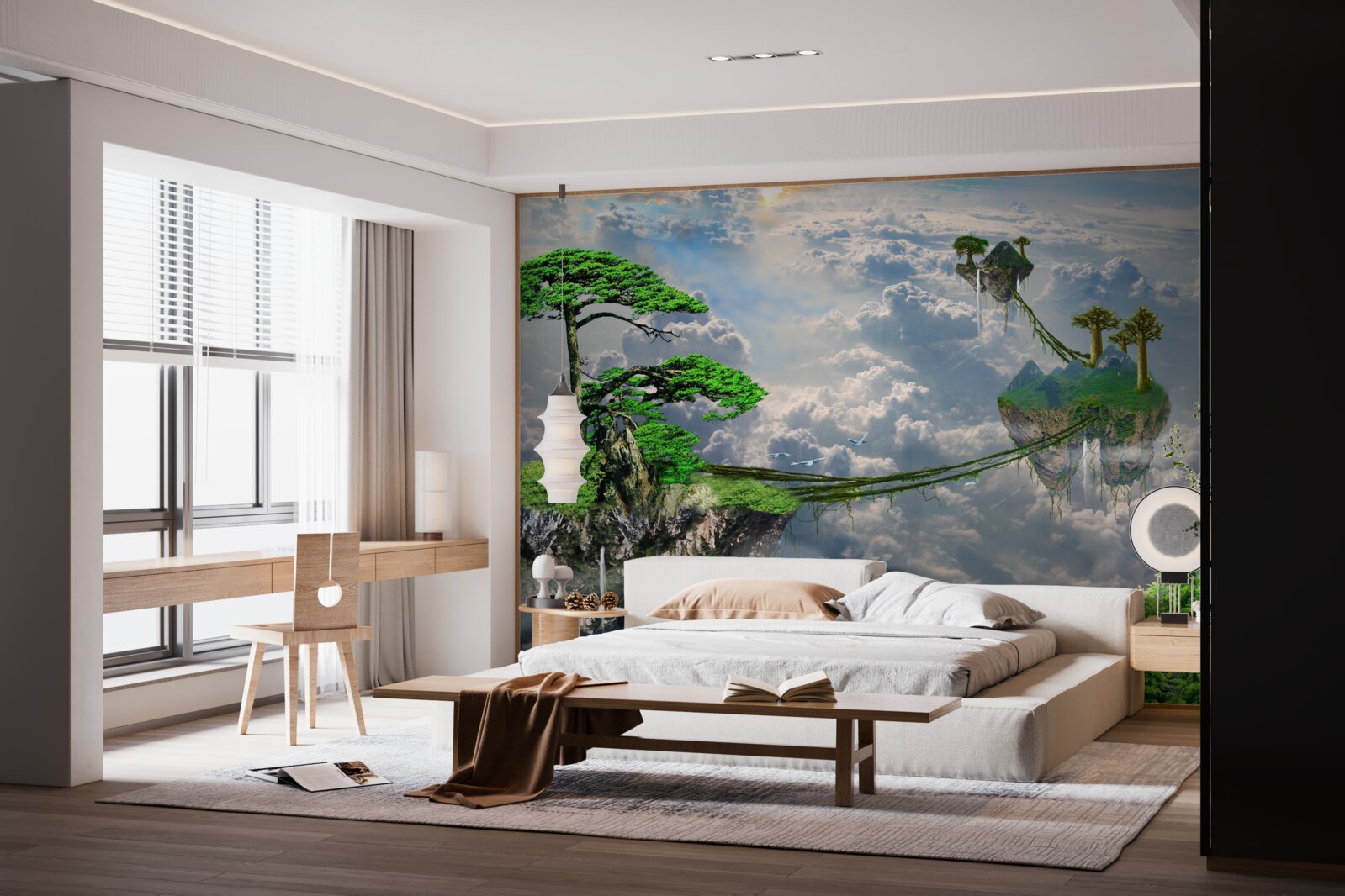 Fototapeta ostrovy plávajúce na oblohe