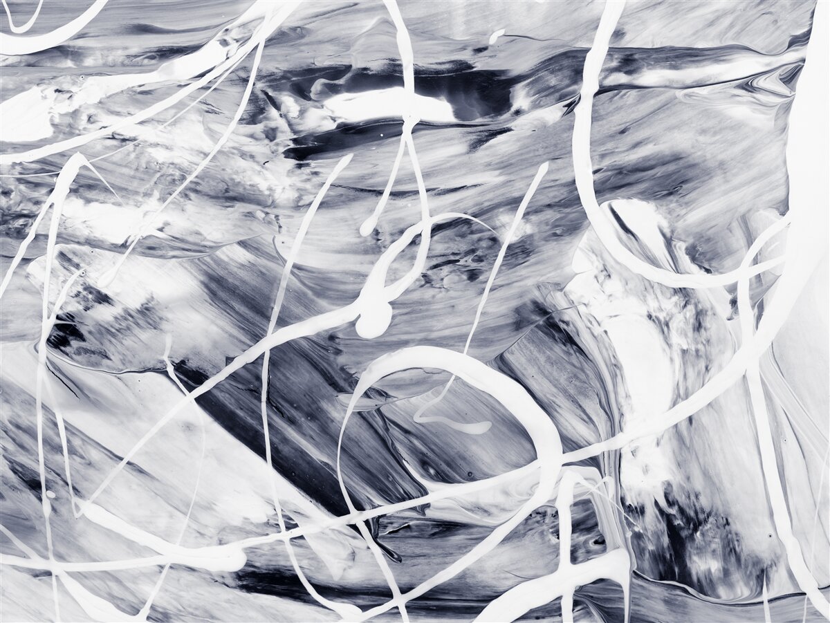 Fototapeta ťahy bielej farby na čiernom pozadí