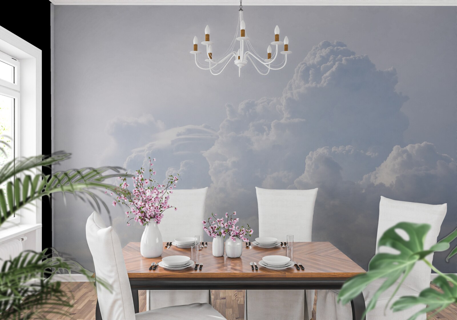 Fototapeta nadýchané snehovo biele oblaky