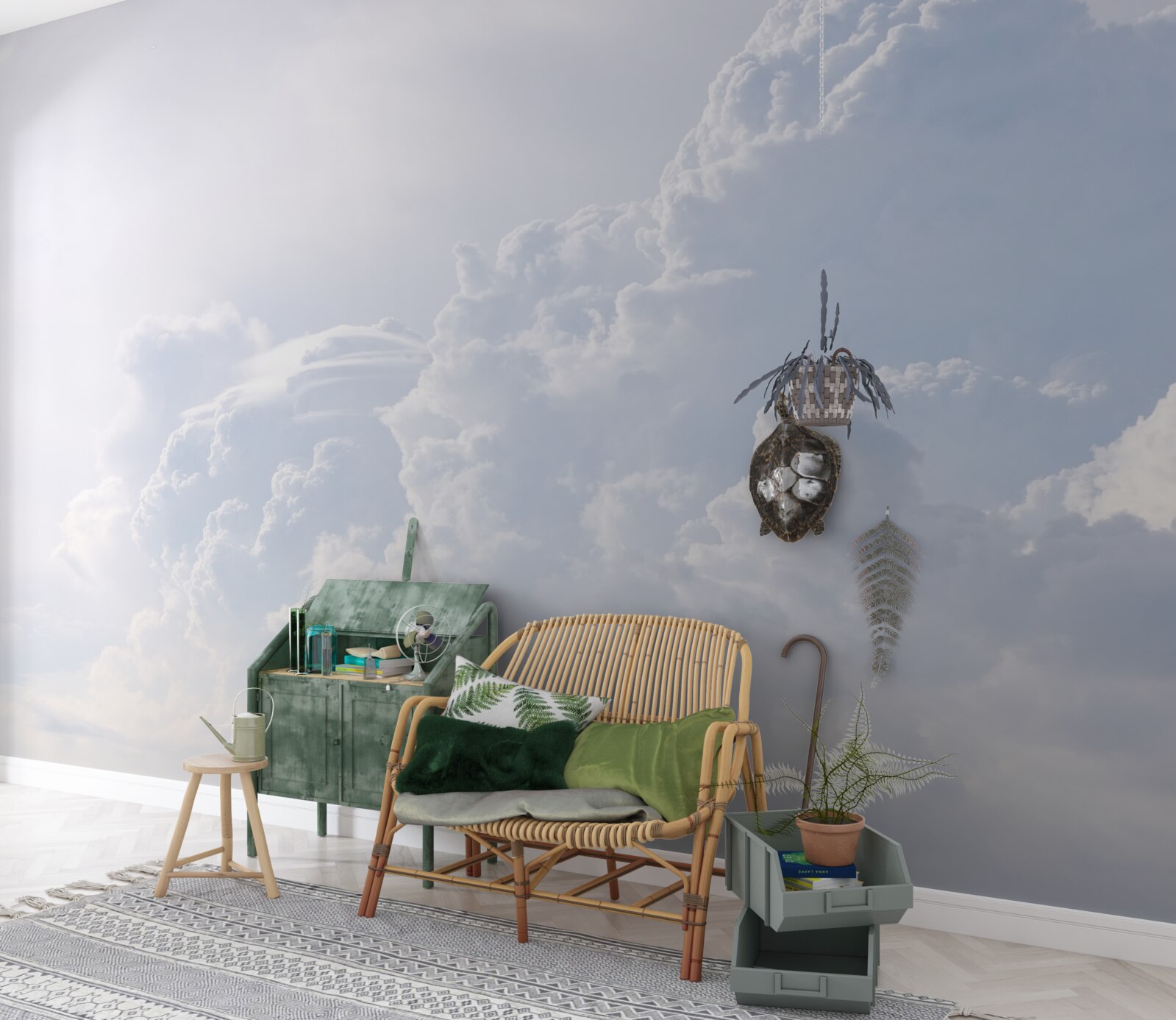 Fototapeta nadýchané snehovo biele oblaky