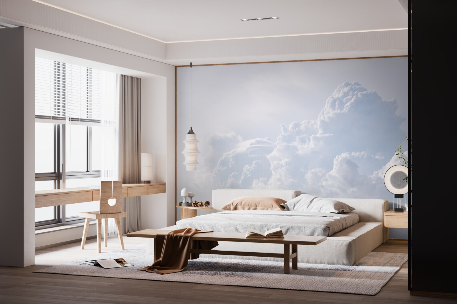 Fototapeta nadýchané snehovo biele oblaky