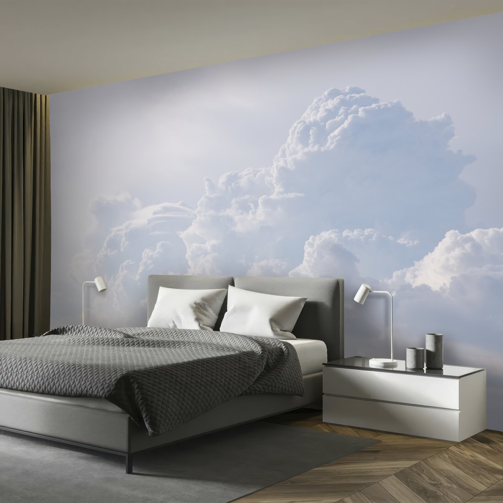 Fototapeta nadýchané snehovo biele oblaky