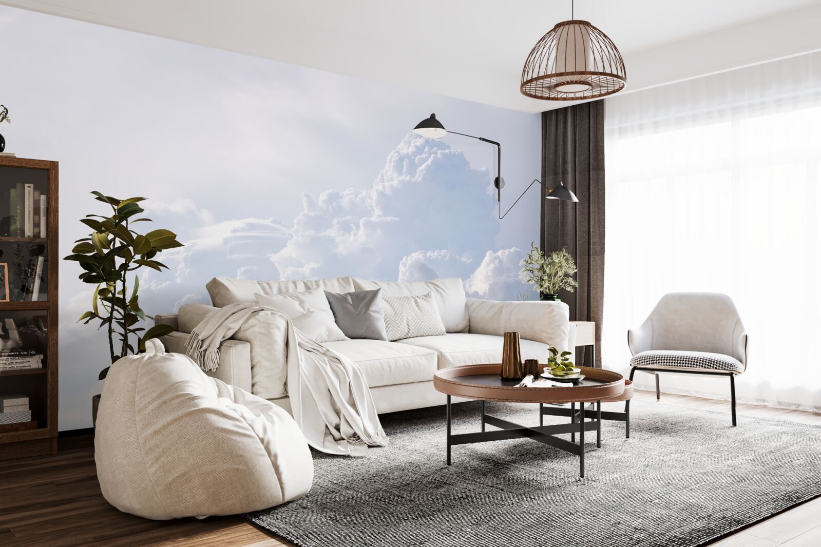 Fototapeta nadýchané snehovo biele oblaky