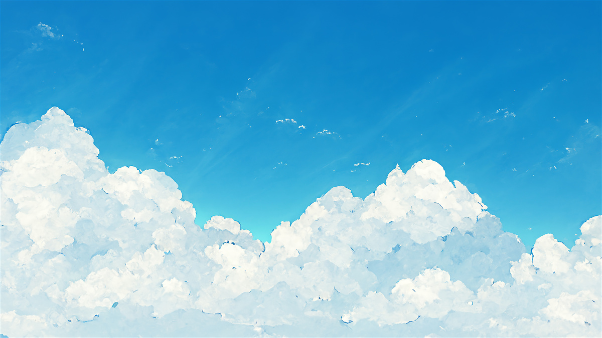 Fototapeta modrá obloha a snehovo biele oblaky