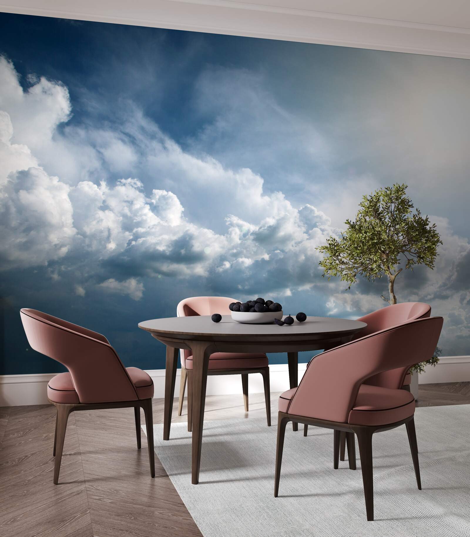 Fototapeta intenzívne svetlo medzi búrkovými mrakmi