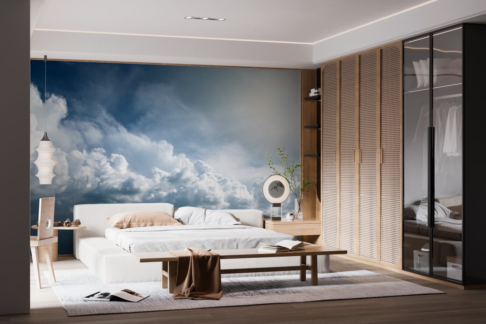 Fototapeta intenzívne svetlo medzi búrkovými mrakmi