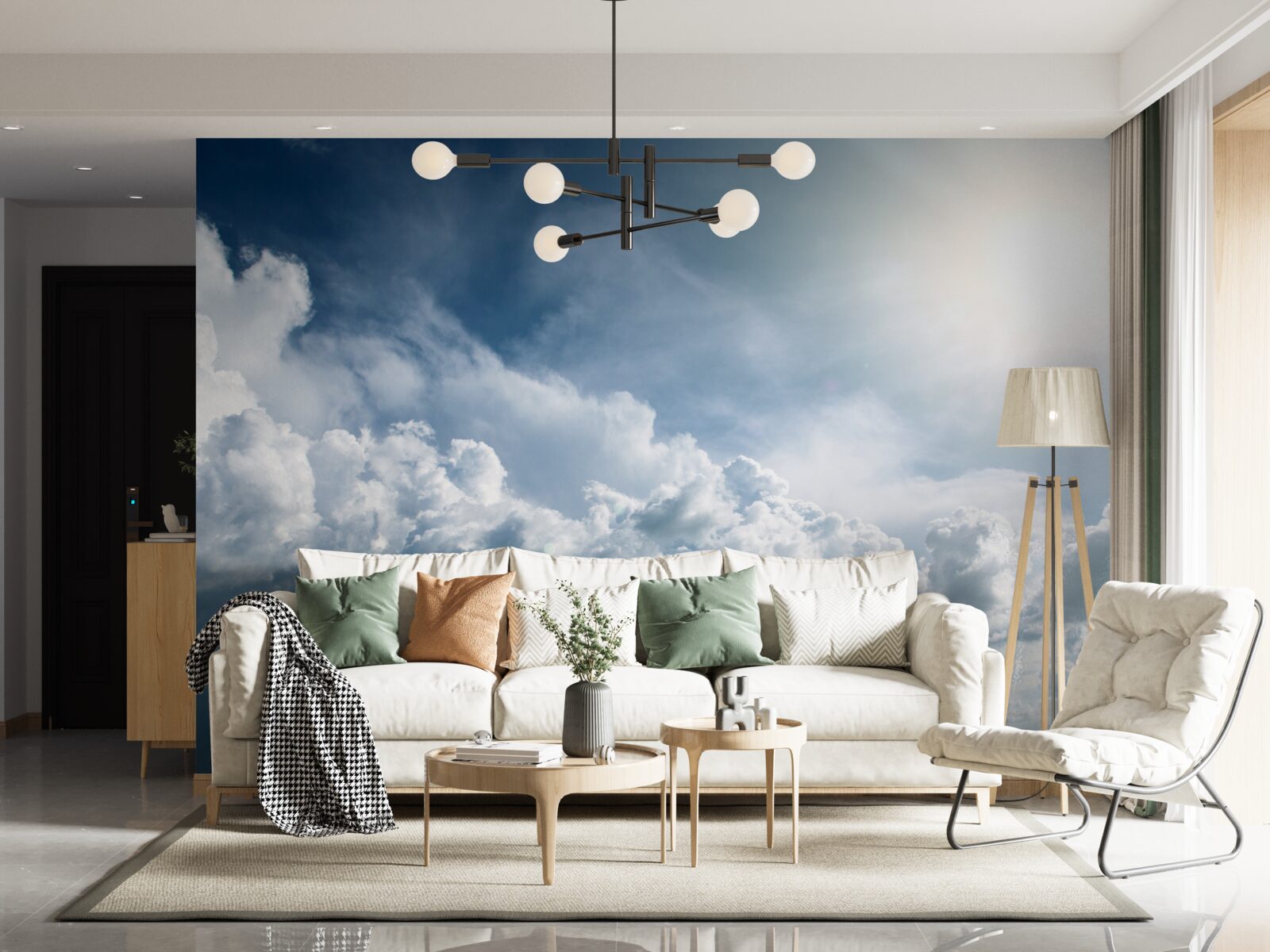 Fototapeta intenzívne svetlo medzi búrkovými mrakmi