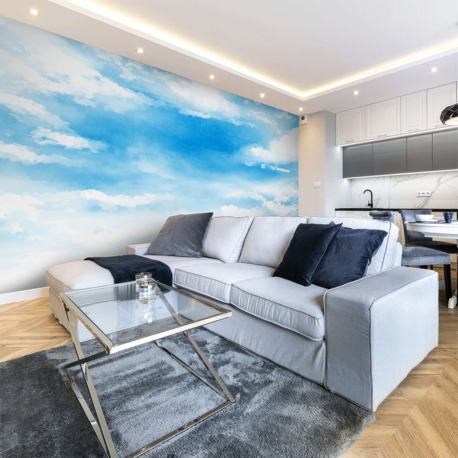 Fototapeta modrú oblohu zdobia biele oblaky