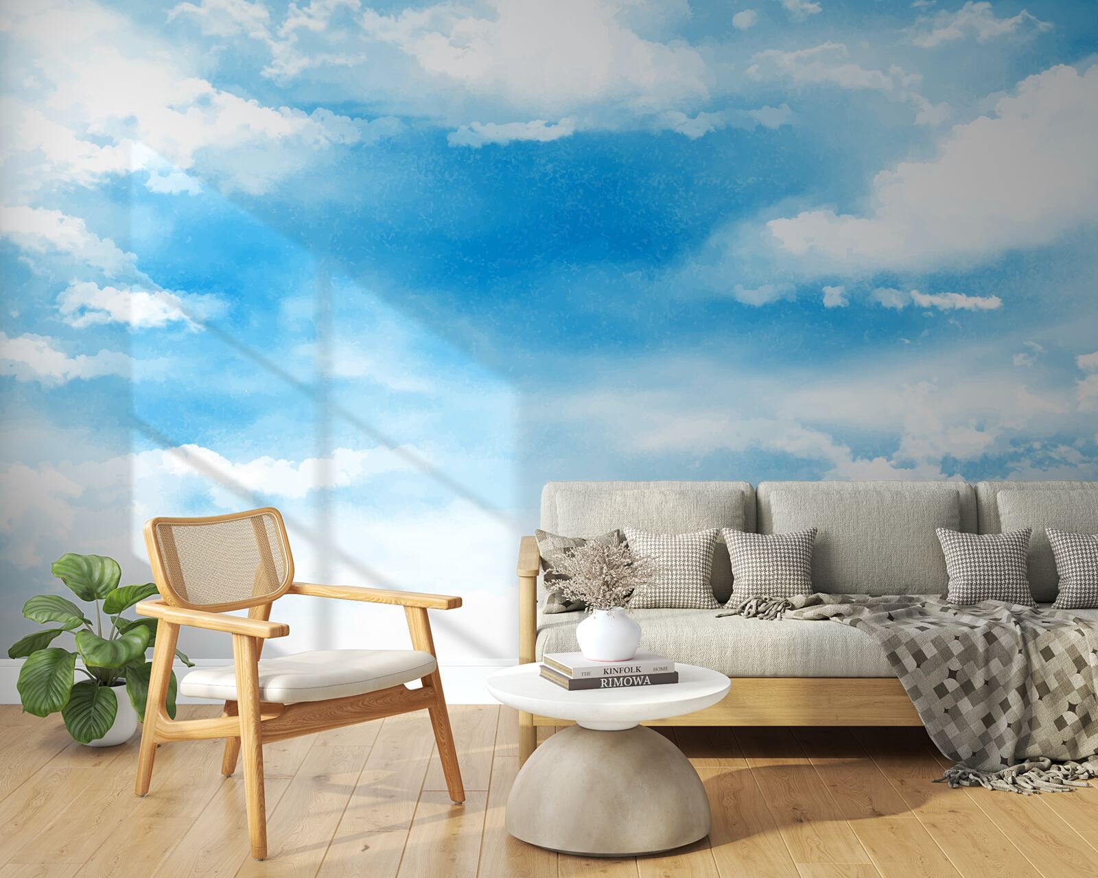 Fototapeta modrú oblohu zdobia biele oblaky