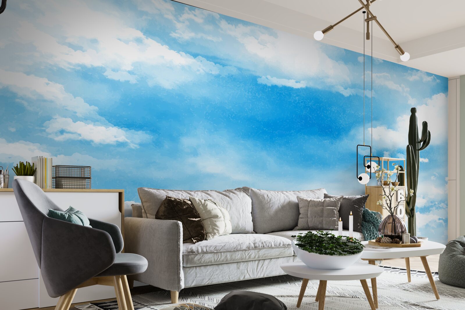 Fototapeta modrú oblohu zdobia biele oblaky