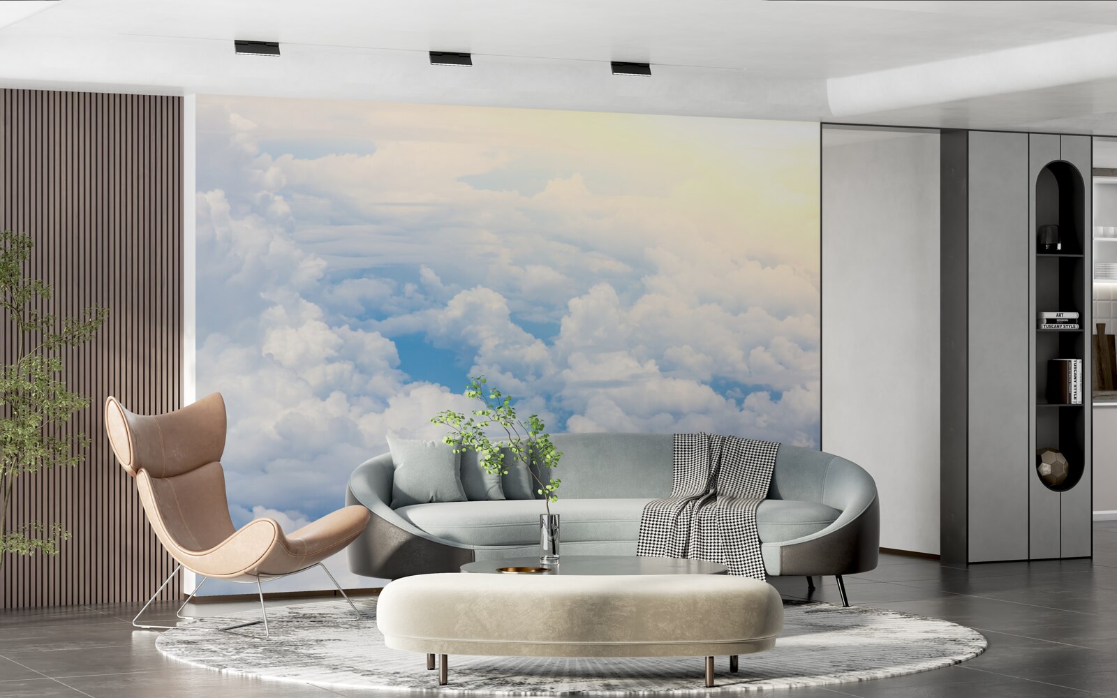 Fototapeta mraky, keď slnko ide spať