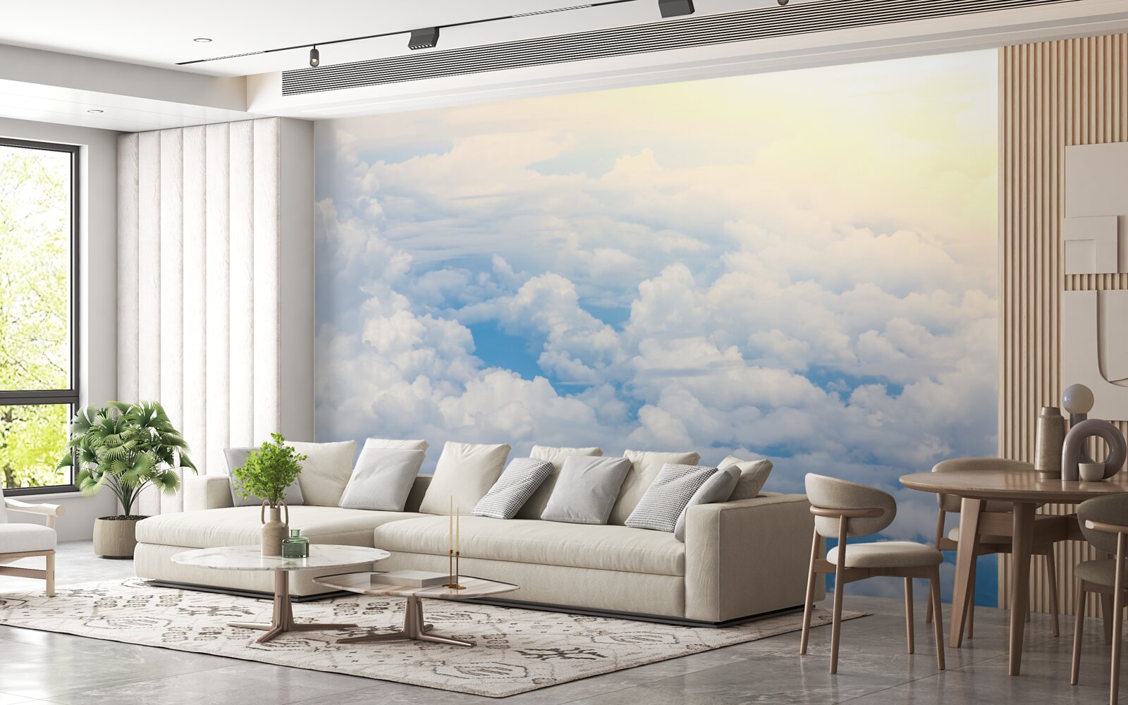 Fototapeta mraky, keď slnko ide spať