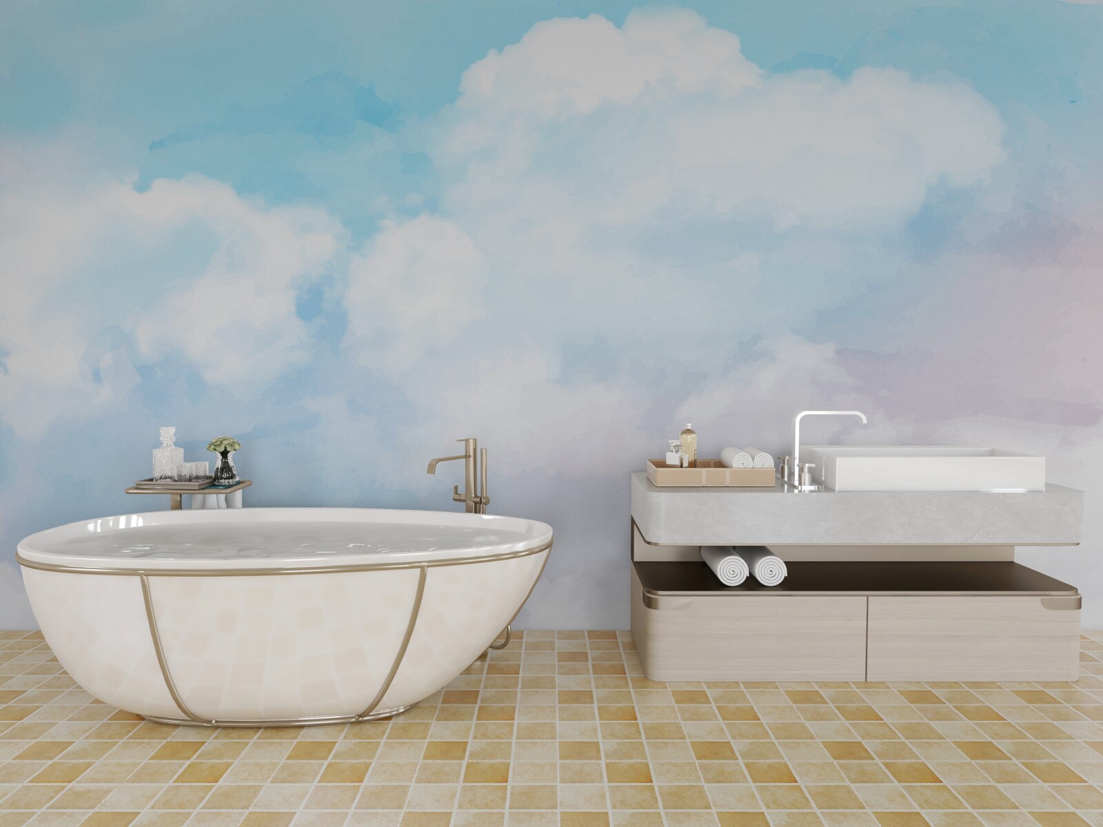 Fototapeta obloha je svetlá a farebná