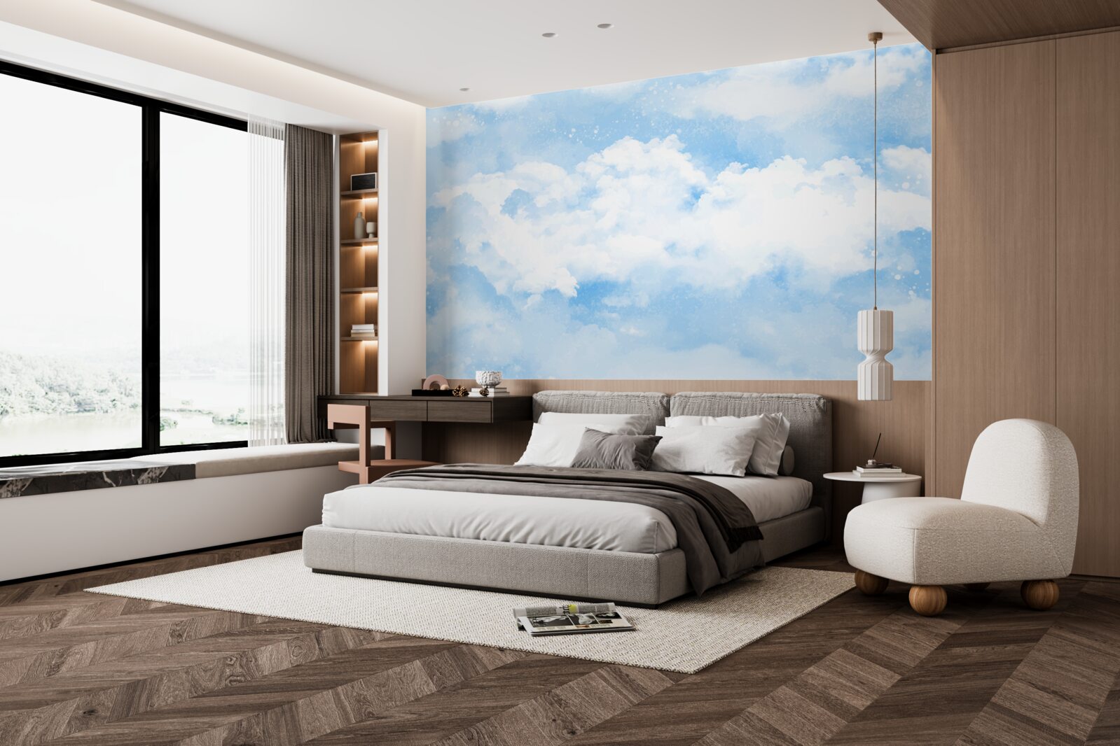 Fototapeta "modrá obloha zvestuje prichádzajúci dážď"