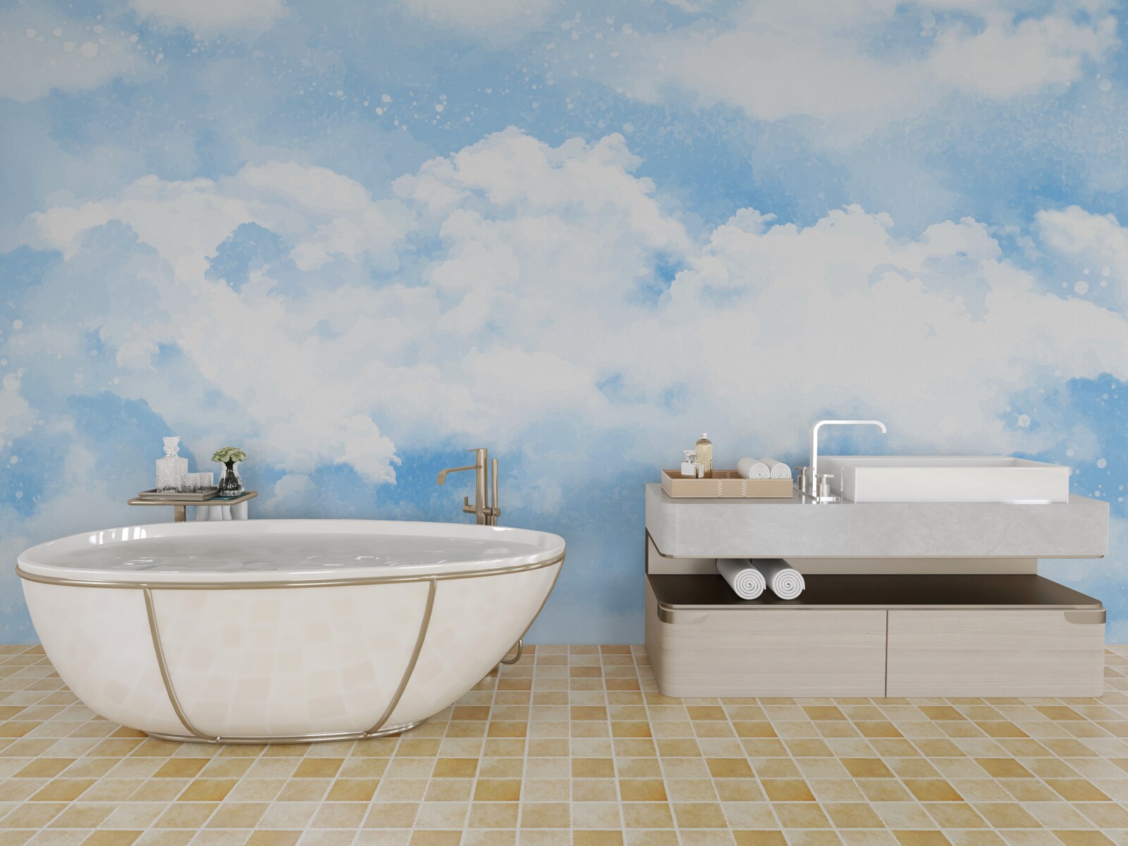 Fototapeta "modrá obloha zvestuje prichádzajúci dážď"