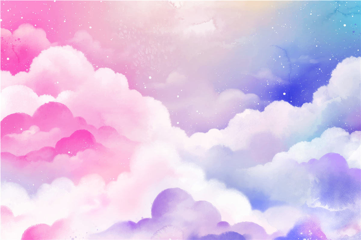 Fototapeta obloha je svetloružová a modrá v abstraktnom štýle