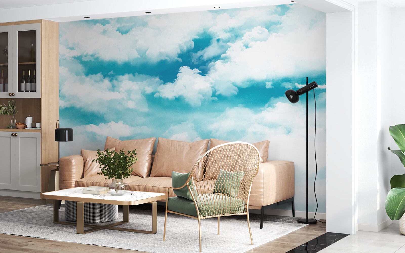 Fototapeta cez deň je obloha modrá a biela