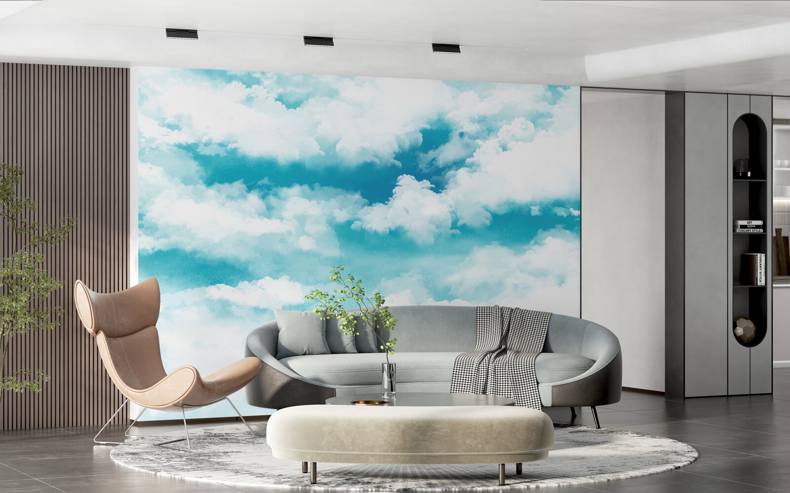 Fototapeta cez deň je obloha modrá a biela