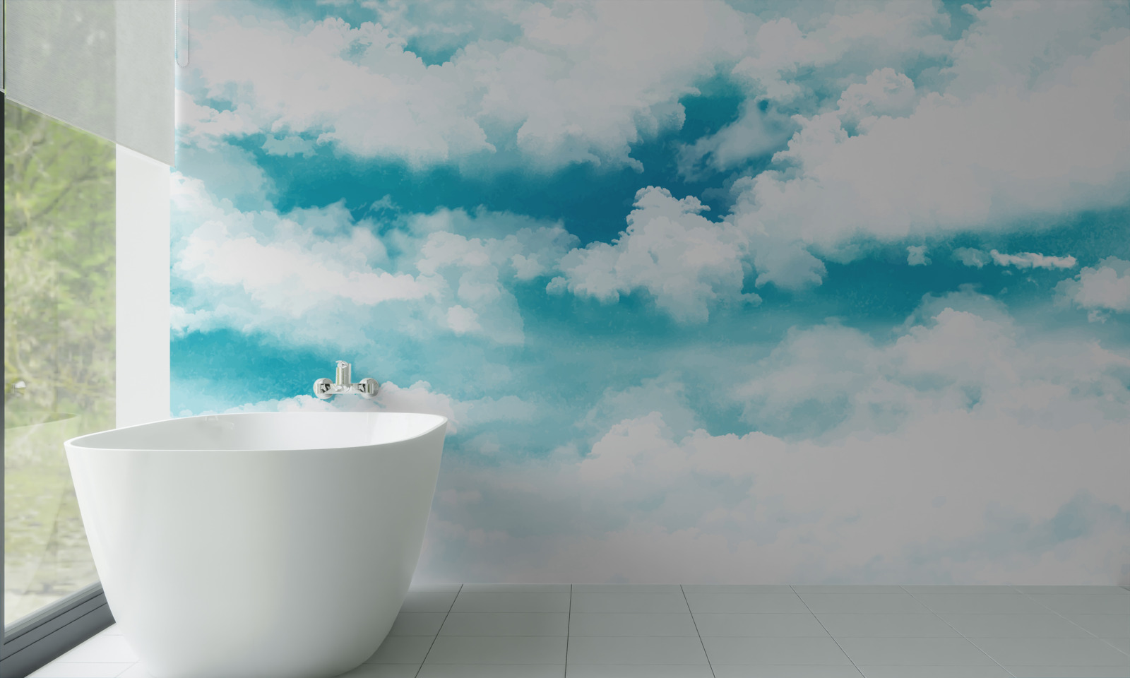 Fototapeta cez deň je obloha modrá a biela