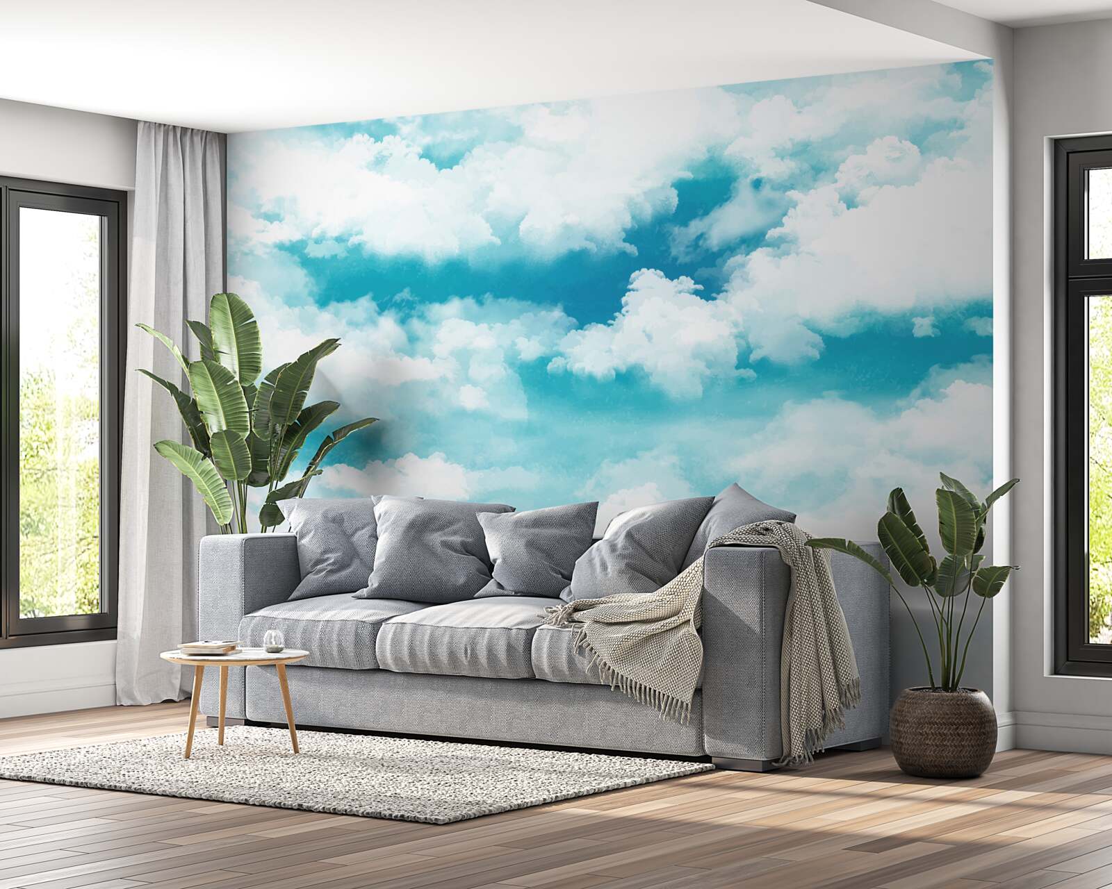 Fototapeta cez deň je obloha modrá a biela