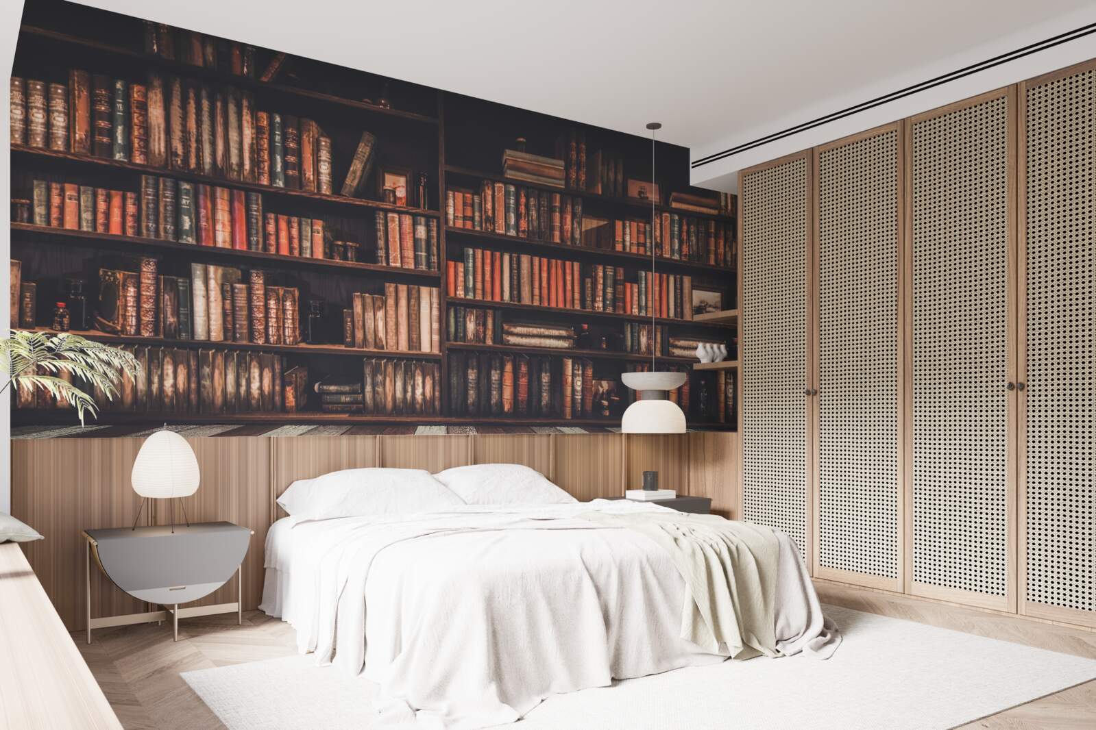 Fototapeta knihy sa hromadili na policiach