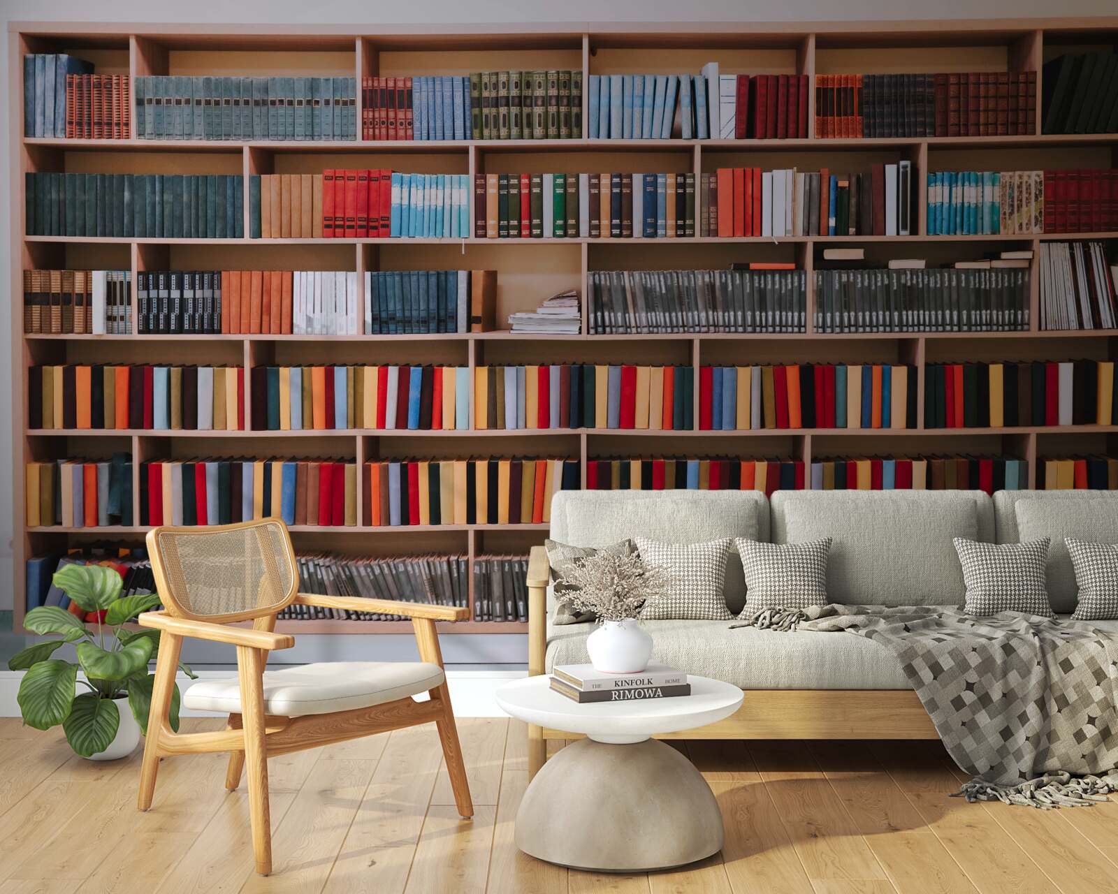 Fototapeta bohatá zbierka kníh doma