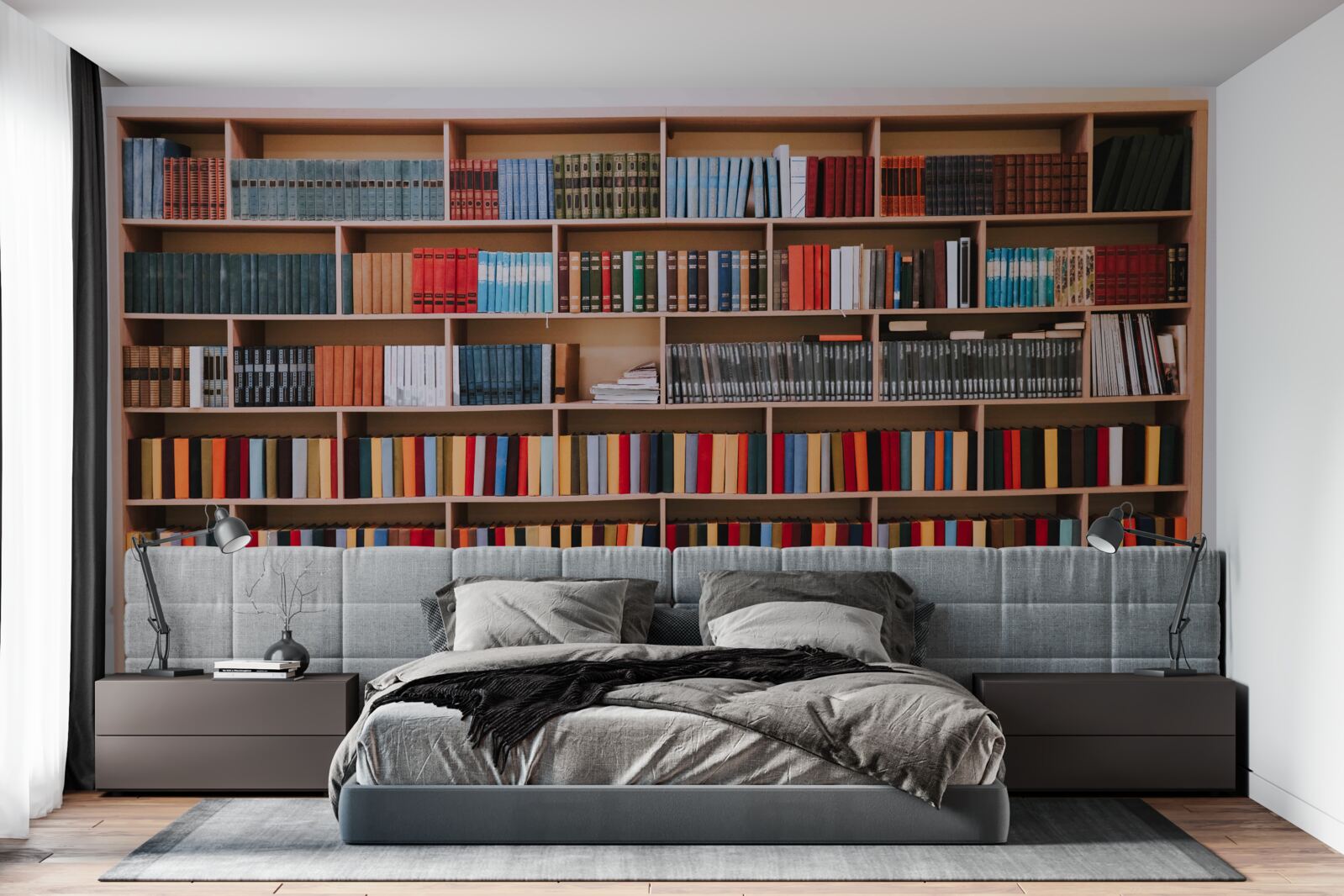 Fototapeta bohatá zbierka kníh doma