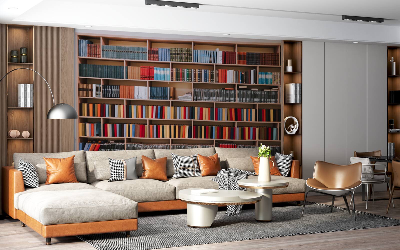 Fototapeta bohatá zbierka kníh doma