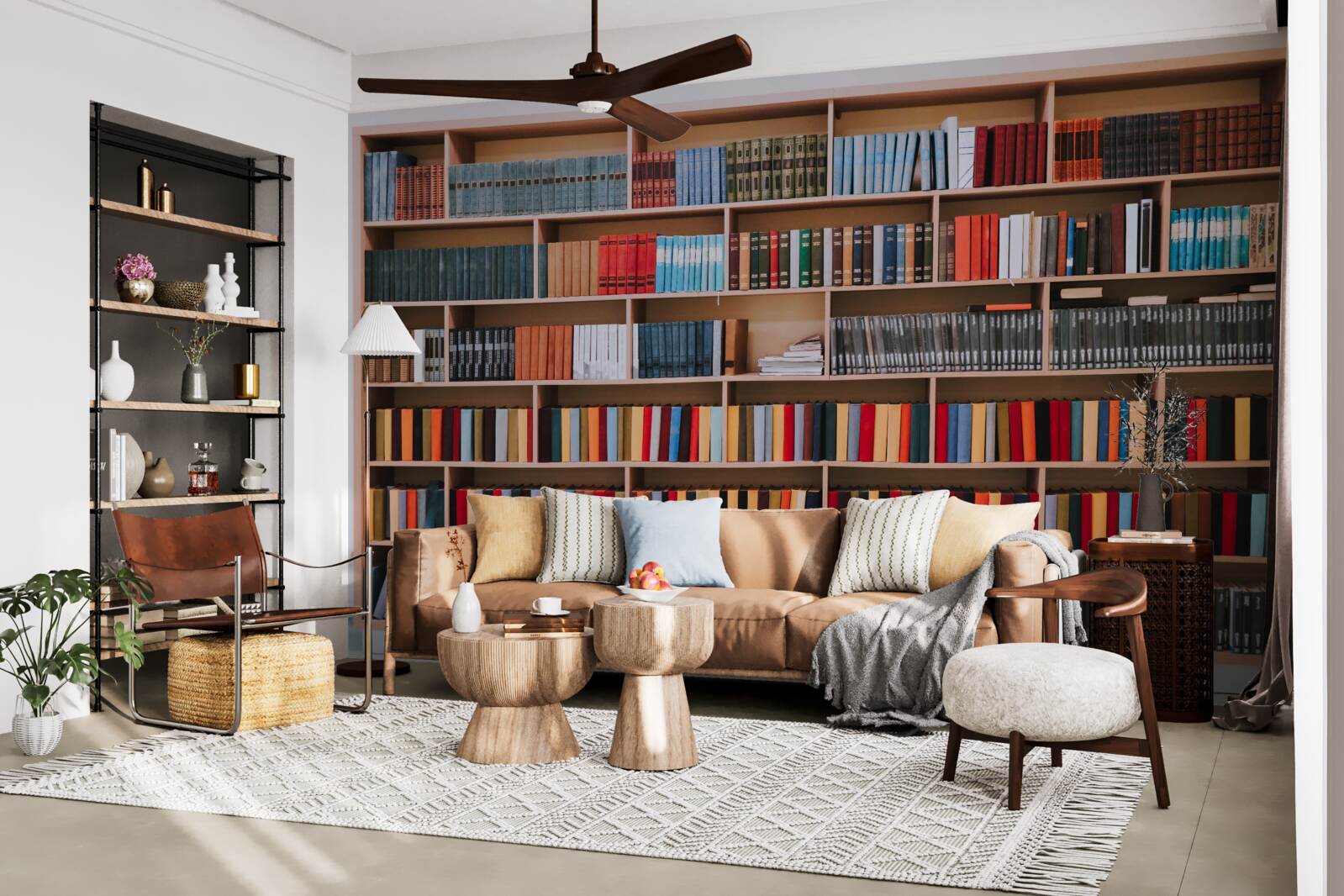 Fototapeta bohatá zbierka kníh doma