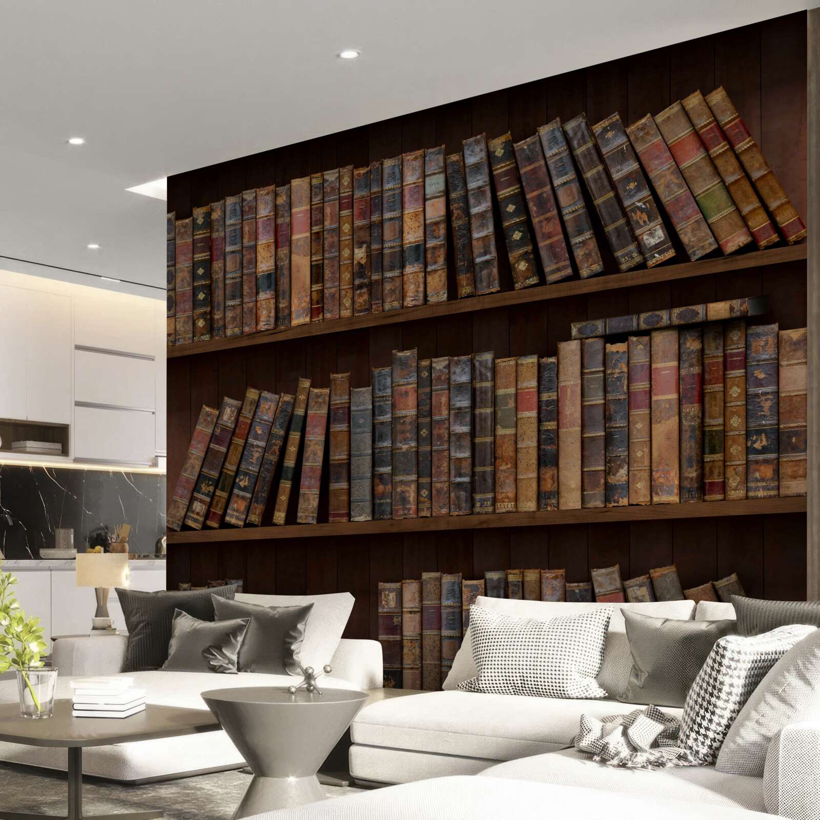 Fototapeta starožitné zväzky na skrinkách