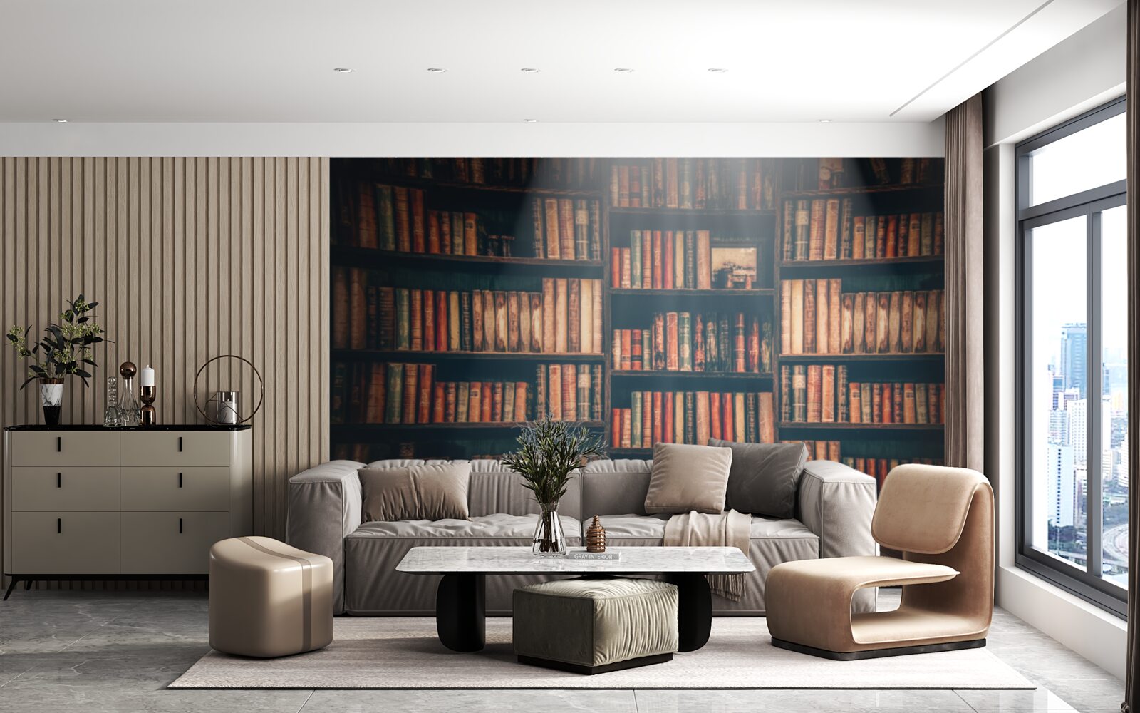 Fototapeta lúč slnečného svetla prenikajúci do kníh