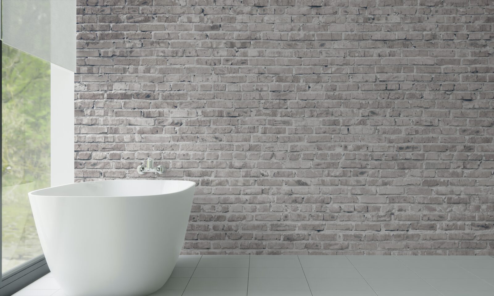 Fototapeta sivá a biela tehlová stena