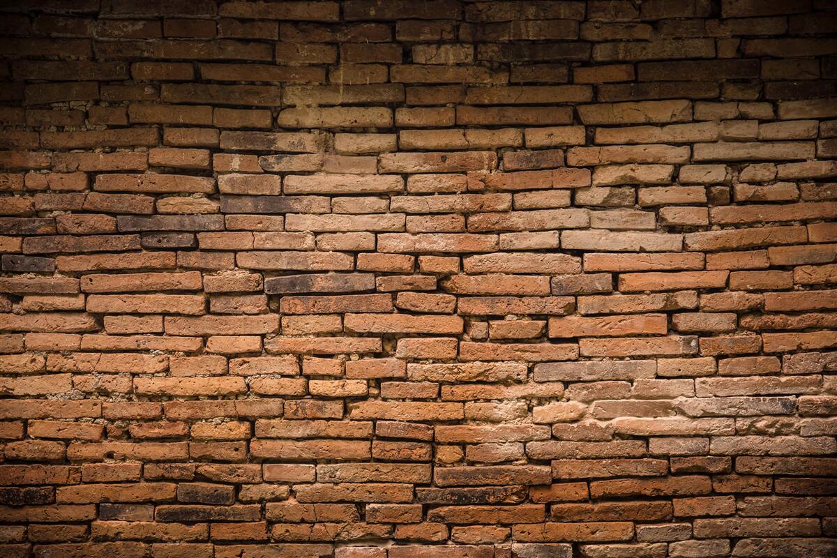 Fototapeta Tehlová stena, ktorá sa ohýba