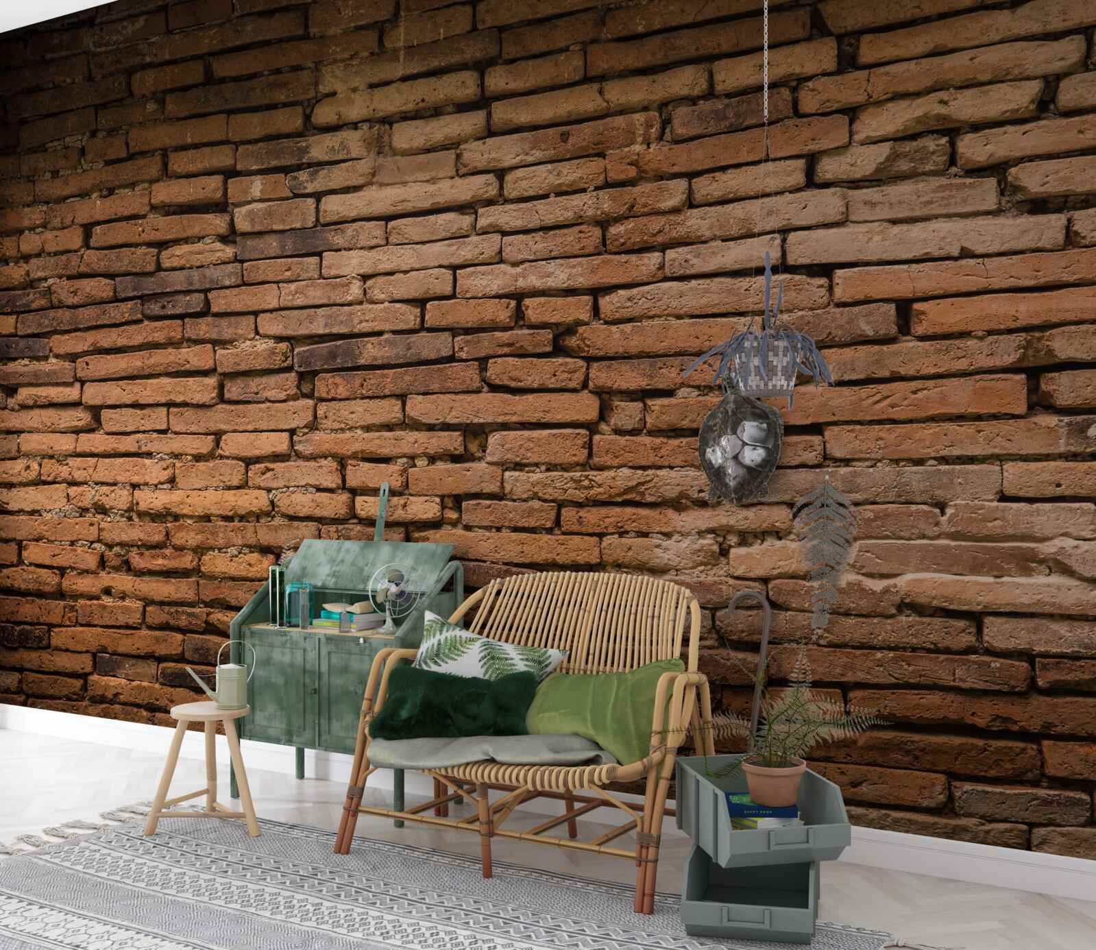 Fototapeta Tehlová stena, ktorá sa ohýba