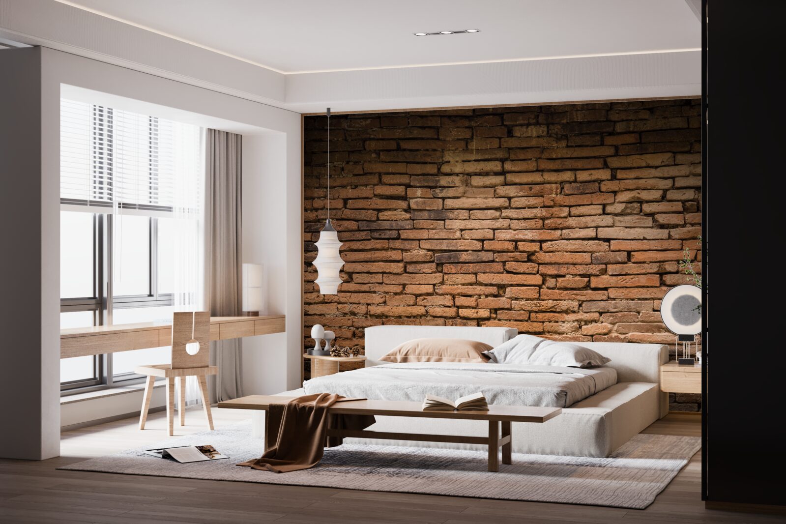 Fototapeta Tehlová stena, ktorá sa ohýba