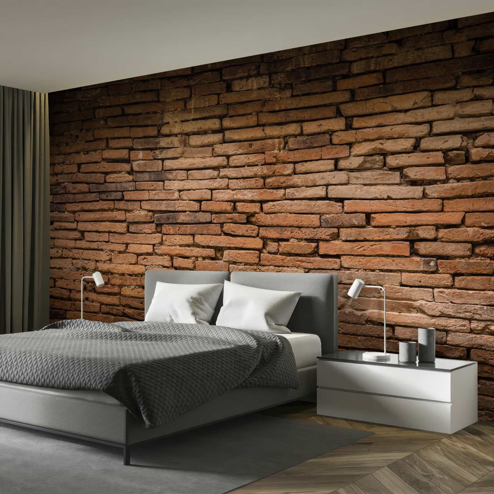 Fototapeta Tehlová stena, ktorá sa ohýba