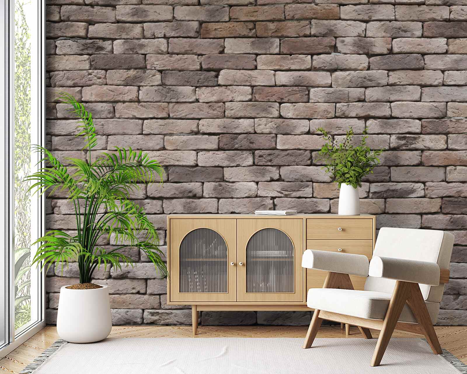 Fototapeta ručne tvarovaná tehlová konštrukcia