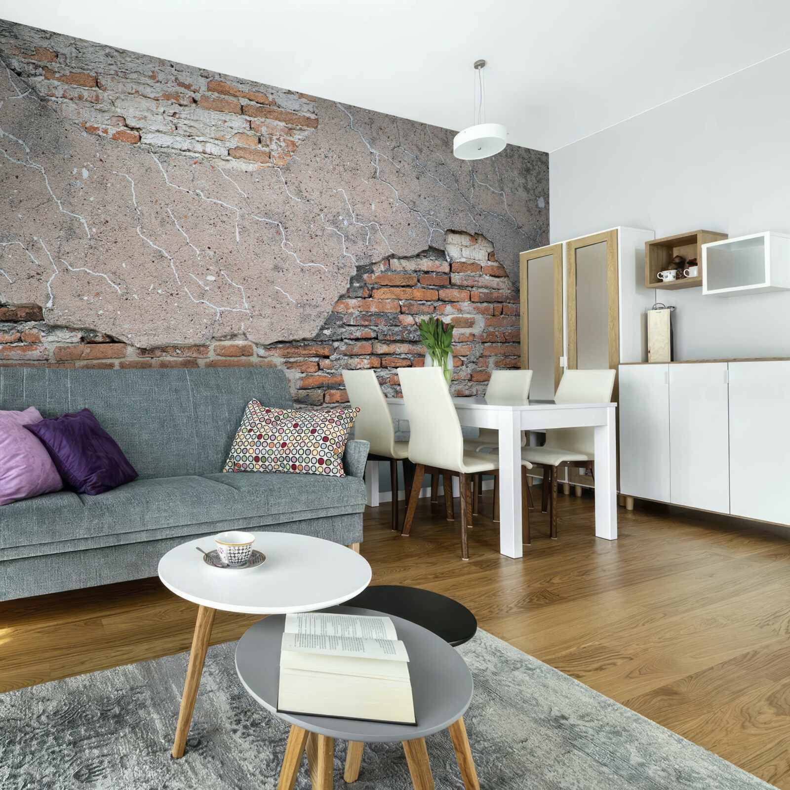 Fototapeta Tehlová stena, ktorá sa rúca