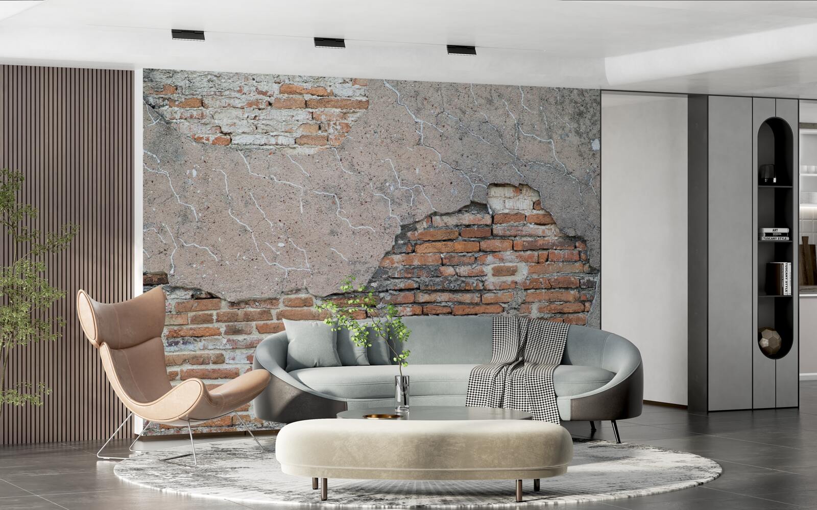 Fototapeta Tehlová stena, ktorá sa rúca